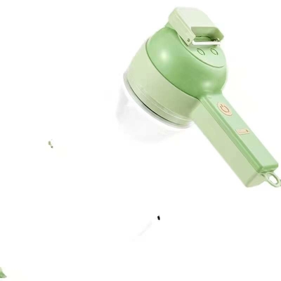 Taglierina di verdure elettrica tenuta in mano con la borsa del congelatore di 3pcs PEVA ed il panno di pulizia 1pc